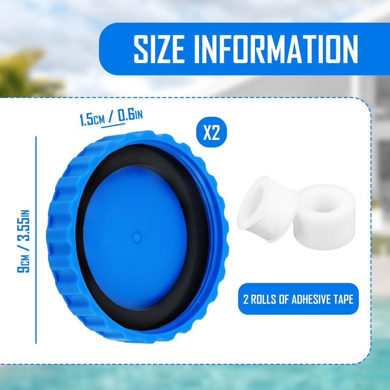 Winter Closure Set, 2 Pieces Winter Plugs Pool with Matching