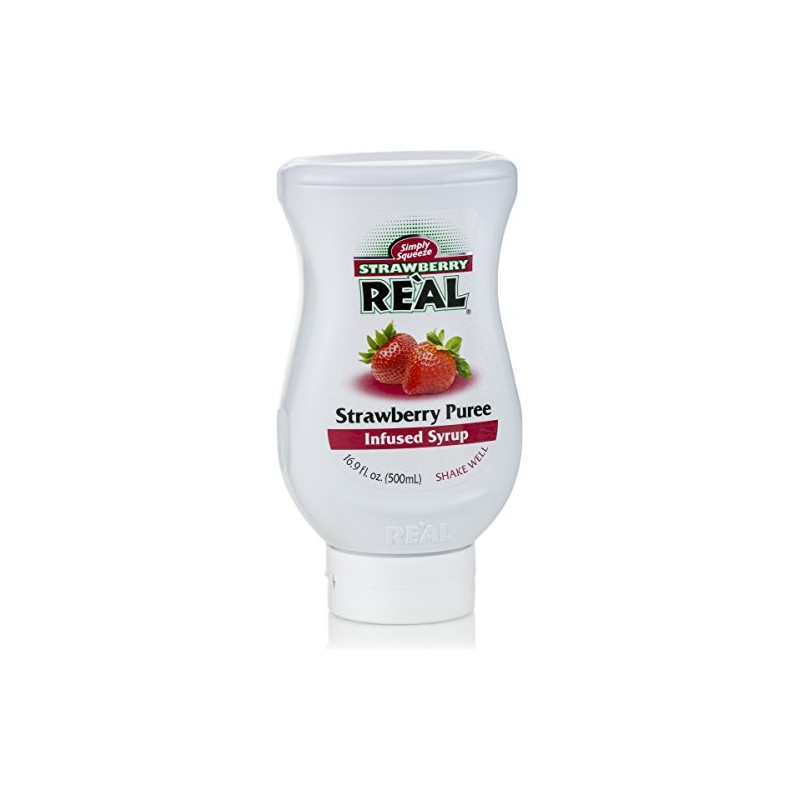 Strawberry Reàl, Strawberry Puree Infused Syrup, 16.9 FL OZ Squeezable
