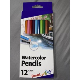 Pentel CB912  Arts Watercolor Pencils 12/Pkg-Assorte