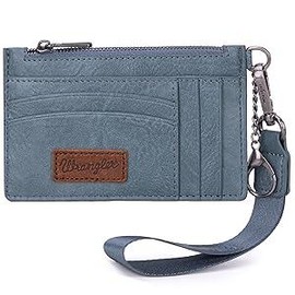 Wrangler Card Wallet Keychain Wallet with Wristlet Strap keychain wristlet - Color: Jean