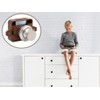 Abiyou 3 pieces cabinet lock catch, button drawer lock, push