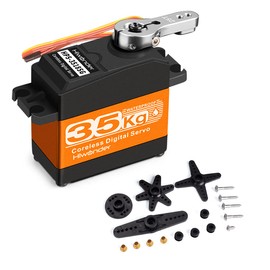 35KG High Torque Coreless Servo Motor Metal Gear Digital and Stainless Steel Gear Servo for Robotic DIY, RC Car Control Angle 180°