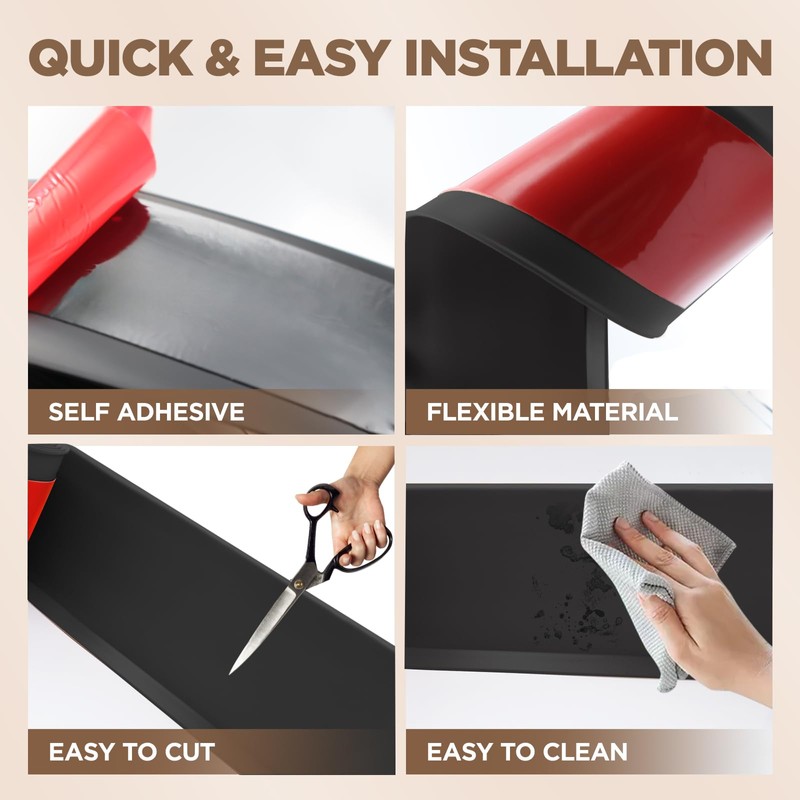 Flexible Baseboard Molding Trim, 4" (W) x 16.4' (L) Self-Adhesive