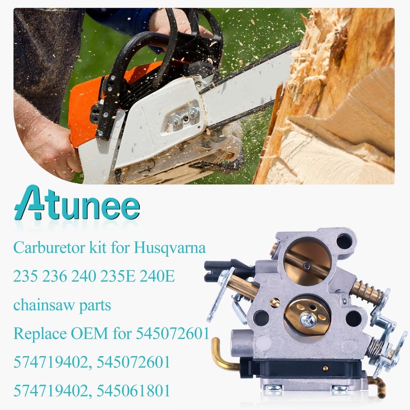 Atunee Carburetor Carb Kit for Husqvarna 235 236 240 235E