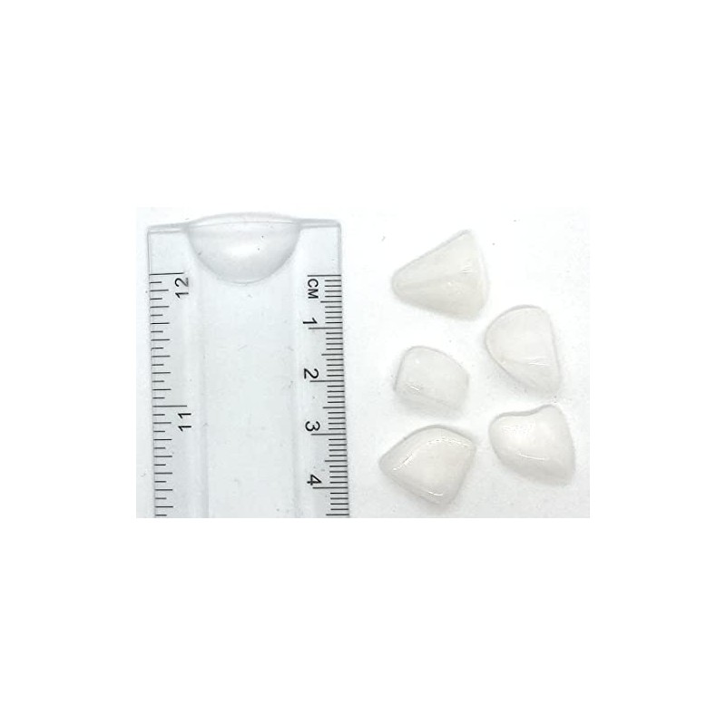 Snowy Quartz Mini Crystal Tumbled Stones - 10 Pc