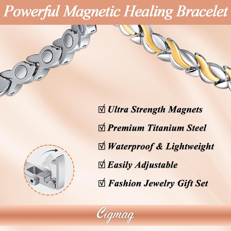 Cigmag Cigmag Magnetic Bracelets for Women, Titanium Steel Premium Ultra