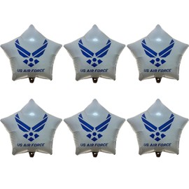 SJJCHU 6 Pcs Military Air Force Balloons,Veterans Day Memorial Day Independence Day Deployment Returning Back Military USAF Theme Party Decorations