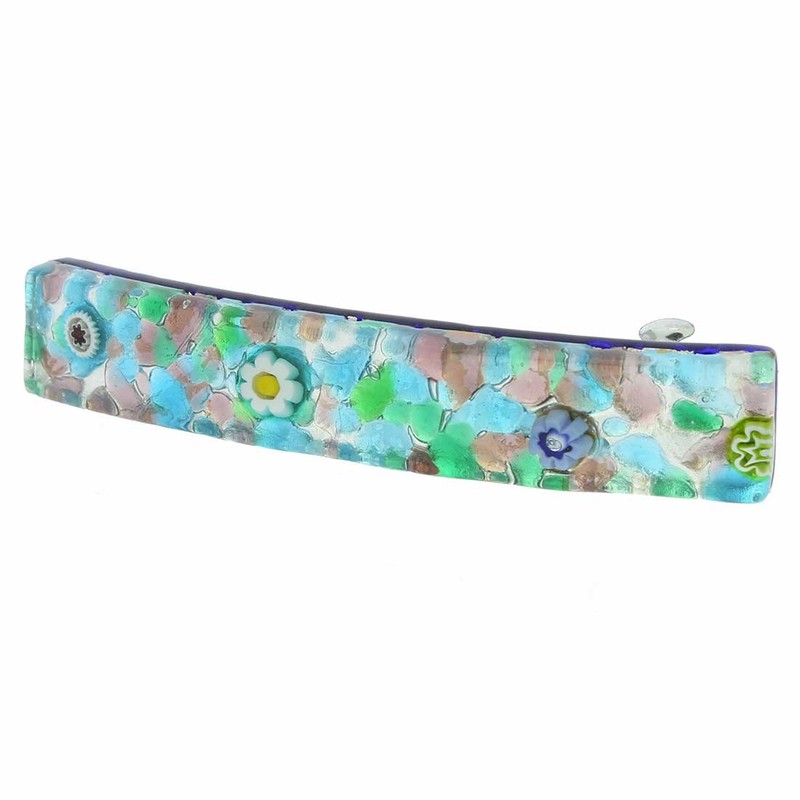Glass Of Venice Murano Glass Venetian Reflections Hair Clip -