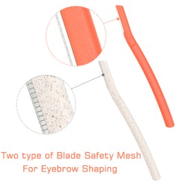 ChaosssCo Facial Fuzz-Free Razor, Eyebrow Trimmer Professional Exfoliating Dermaplaning Tool, Peach Fuzz Shaver and Multipurpose Home Skin Care for Women (Pack of 4, Orange)