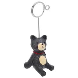 NUOBESTY Memo Clip Holder Little Cat Photo Clip Holder for Note Table Place Card Name Card Picture (Dark Gray)