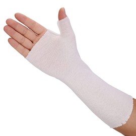 Velpeau Wrist and Thumb Spica Stockinette (Pack of 10) Comfy Arm Sock, Cotton Skin Protection Sleeve, Wrist Liner and Pre-Wrap Cover for Splints, Air Casts, Hand Brace(Small)