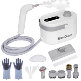 10 in 1 Multi-function Steam Cleaner for Home, Portable Handheld Steamer for Cleaning, 1200W High Pressure Steam Cleaner for Car/Kitchen/Upholstery/Glass/Tiles/Fabric, White