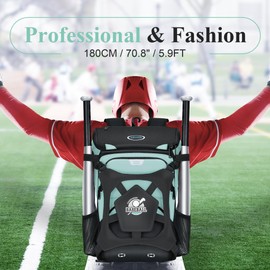 BAGNN Baseball Bag for Adult and Youth, Large Capacity Bat Bag Lightweight Softball Bag with Shoe Compartment and Fence Hook for TBall Bat & Equipment, Waterproof Baseball Backpack for Helmet, Gloves