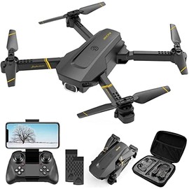 4DV4 Drone with 1080P Camera for Adults,HD FPV Live Video RC Quadcopter Helicopter for Beginners Kids Toys Gifts,2 Batteries, Altitude Hold,Waypoints,3D Flip,One Key Start,Headless Mode