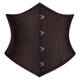 SCARLET DARKNESS Women's Steampunk Corset Belt Vintage Lace Up Wide Belt, dark brown