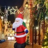 Christmas Inflatable Lights Blow Up Santa Gift Box with Bright