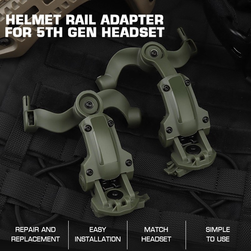 Fast Helmet ARC Rail Adapter Tactical Pickup Headset Suspension Headphone