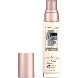 Maybelline Dream Radiant Liquid Medium Coverage Hydrating Makeup, Lightweight Liquid Foundation, Caramel, 1 Fl; Oz