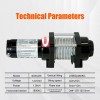 4000LBS 1.8T Wireless Remote Control Electric Winch 12V 24V Waterproof