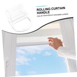 DOITOOL 10pcs Roller Window Shades Pull Transparent Handle Blinds Pulls Fit for 20mm Rod