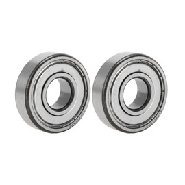 ACROPIX 6304ZZ Deep Groove Ball Bearings Lubricated P5 20x52x15mm Silver Tone Double Metal Seal Car Printer Scooter Skateboard Wheel Universal - Pack of 2