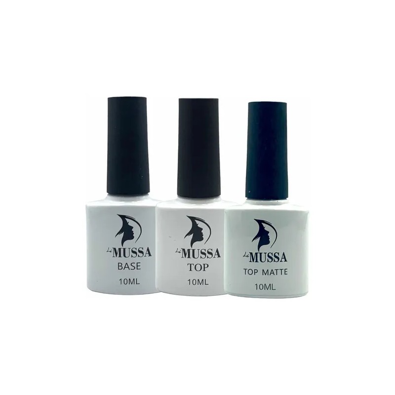 Trío Base,top Y Top Matte 10 Ml Para Uñas Gel