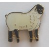 White Sheep with Black Face Lapel Hat Pin Farm 4-H