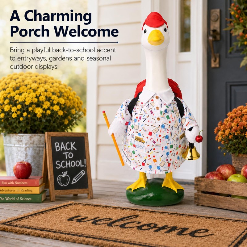 Back to School Porch Goose Outfit Set for School Outdoor