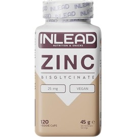 INLEAD - Zinc Bisglycinate Capsules | Highly Bioavailable Zinc for Immune System, Skin Health & Cell Regeneration - 120 Capsules