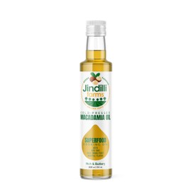 Jindilli Farms Macadamia Nut Cooking Oil- Australian Pure Cold Pressed Oil, Unrefined, Natural, High Smoke Point for Frying, Non GMO, Vegan, Keto Friendly and Gluten Free (8.5 fl oz)