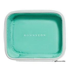 ROWNYEON Waterproof Clear Makeup Case for Travel,Portable Toiletry Bag Train Case Transparent Bag for Women Girls,Carry On Cosmetics Organizer with Zipper Handle (White)