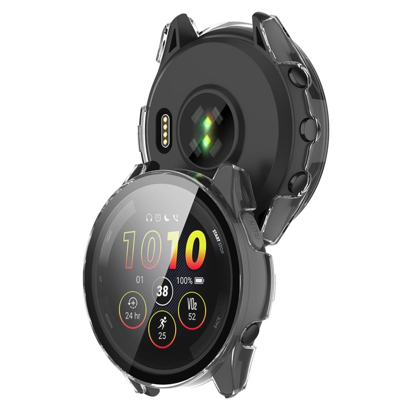 SHEAWA for Garmin Forerunner 165 Case Cover PC+Tempered Glass Film