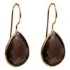 Gempires Smoky Quartz Teardrop Dangle Earrings Lightweight Natural Gemstone Jewelry