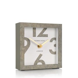 Thomas Kent Nordic Green Square Mantel Clock - Quartz Movement with Silent Sweep - Gold Metal Hands