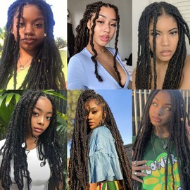Leeven 24 Inch Pre-Separated Springy Afro Twist Hair 3 Packs Popping Spring Twist Hair for Marley Locs Twist Braiding Hair Black Pre-fluffed Afro Kinky Marley Hair Extensions /1B#