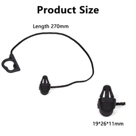 Buaak 2pcs Car Rear Parcel Shelf Strap, Car Boot String for Vauxhall Corsa Car Accessories and for Vauxhall Corsa Interior Decoration 13367836 (Black)