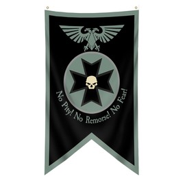 Moor Templars Tapestry Banner Black Flag (30x50in, 150D Poly, Vivid Color) for Man Cave Home Office Room Decor
