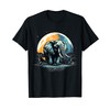 Elephant Nature Motif African Animal Lovers Artwork Safari T-Shirt, black