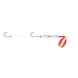 Little Joe Floating Worm Harness Spinner Rig Fishing Lure - Keeps Crawlers in The Strike Zone, 36-Inch Snell, Pink/Gold