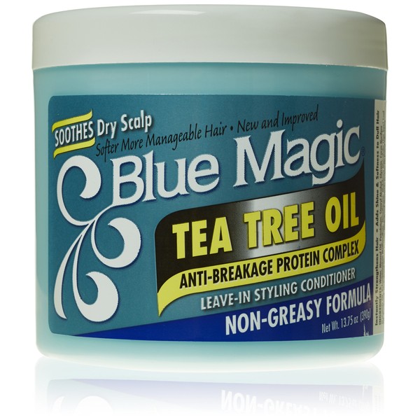 Blue Magic Tea Tree Leave-In Hair Styling Conditioner, 13.75 Ounce