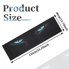 TOMALL 53''x15'' 3D Cat Eyes Car Rear Window Sticker Rear Windshield Auto Vinyl Graphics Front Windshield Stripes Decals for Pickup Trucks Waterproof Decorations Perforated Transparent Stickers (Blue)