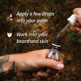 Natural Beard Oil for Men – Scented Beard Moisturiser Oil Contains Hydrating Jojoba + Argan Oil – Nourishing Mens Beard Softener for Healthier Hair Growth (Unscented, 30ml)