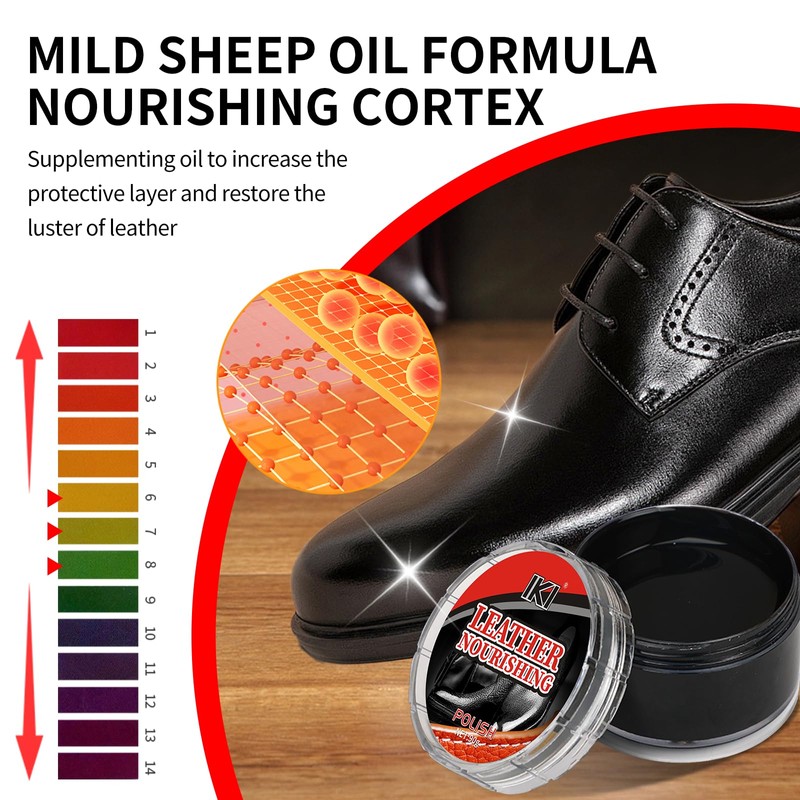 IKI Black Shoe Polish for Leather - Shoe Shine Kit