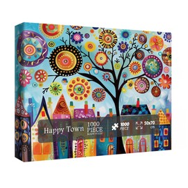 Tree of Life Puzzles for Adults 1000 Pieces, Colorful Jigsaw Puzzle, Art Puzzles as Home Decor