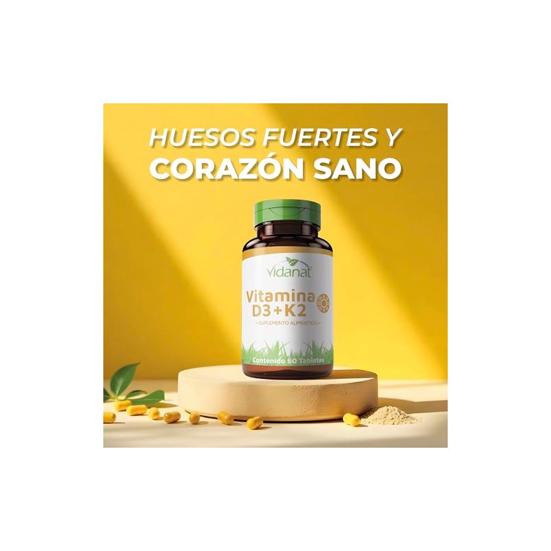 Vidanat Vitamina D3 K2 60 Tabletas 30 Servicios Salud sea