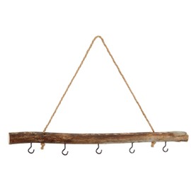 Meinposten. Decorative Branch Brown 50 cm Branch Wooden Window Hanger with 5 Hooks Shabby Decorative Country House Hanging Branch