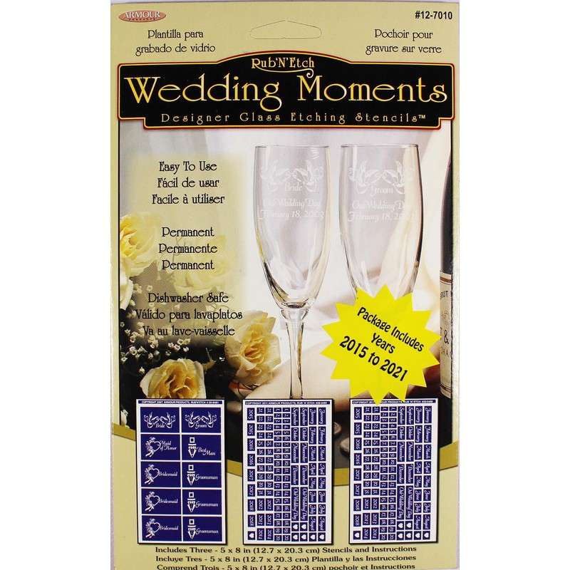 Armour Etch Designer Stencil Pak Wedding Moments
