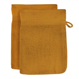 Soleil d'Ocre Toilette Lagoon Viel von 2 Gloves, Cotton, Mustard, 16 x 21 cm