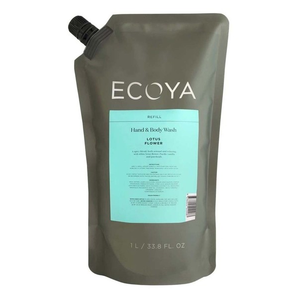 Ecoya-Lotus Flower Hand & Body Wash Refill 1L
