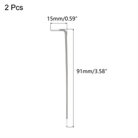 TOP-VIGOR 2Pcs 1.5mm Ball End Hex Key Wrench, L Shaped Long Arm Allen Key for Household DIY, Professional Machine Repairing